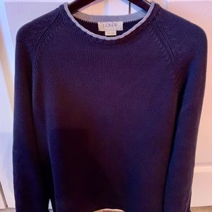 J Crew Sweater Blue w/Grey Collar Accent